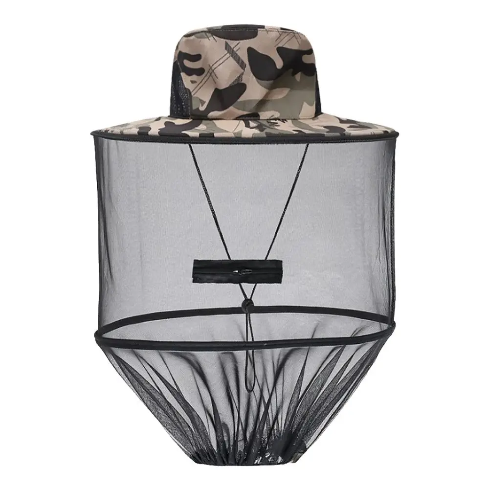 Mosquito Hat With Hidden Net Mesh Repellent Insect Bee Protection Men Women Outdoor Sunscreen Fishing Cap