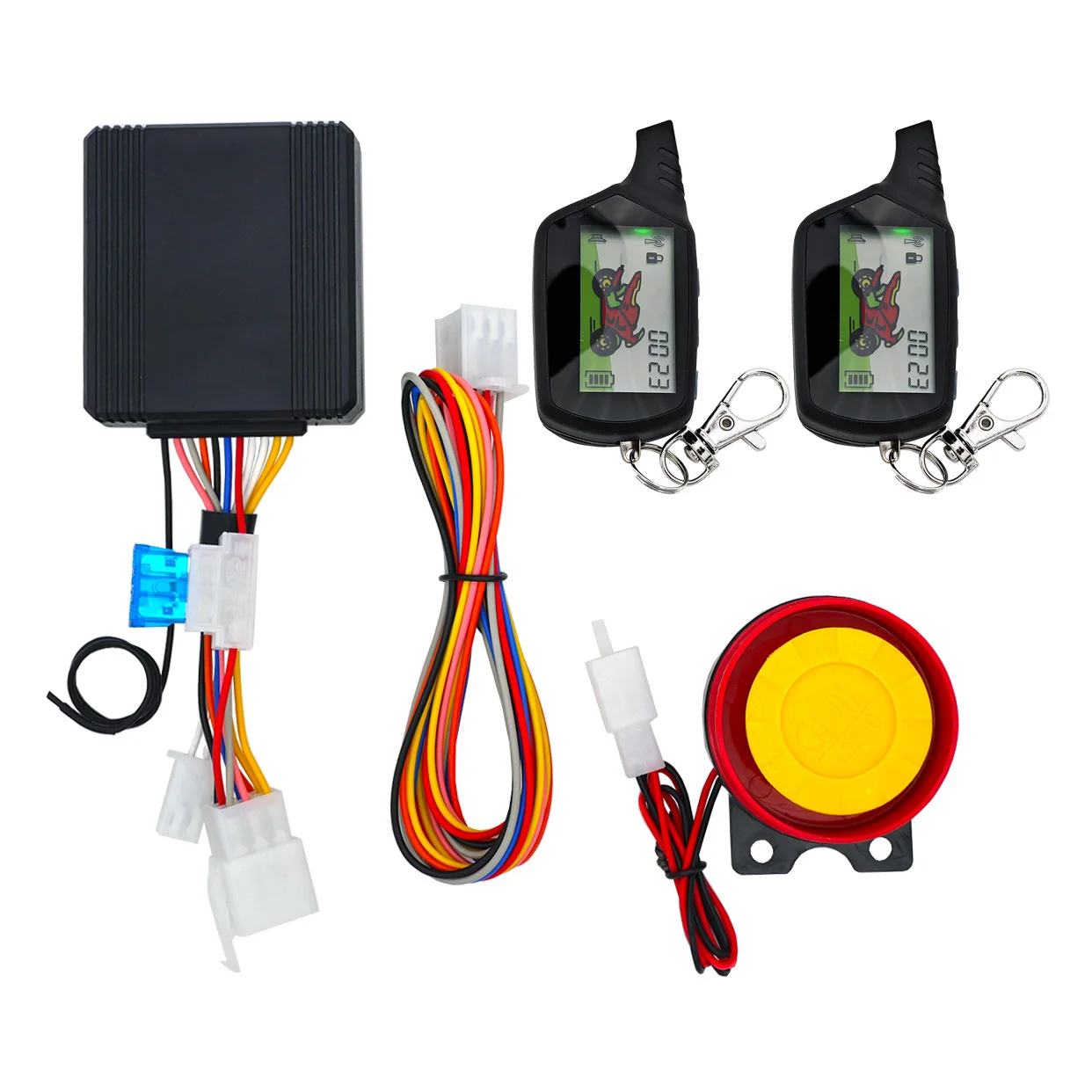 Advanced Motorcycle Anti-Theft Alarm System with Remote Control & Start