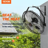 VEVOR Wall Mount Fan High Velocity Waterproof Oscillating Industrial Wall Fan for Warehouse Greenhouse Workshop Patio ETL Listed 2