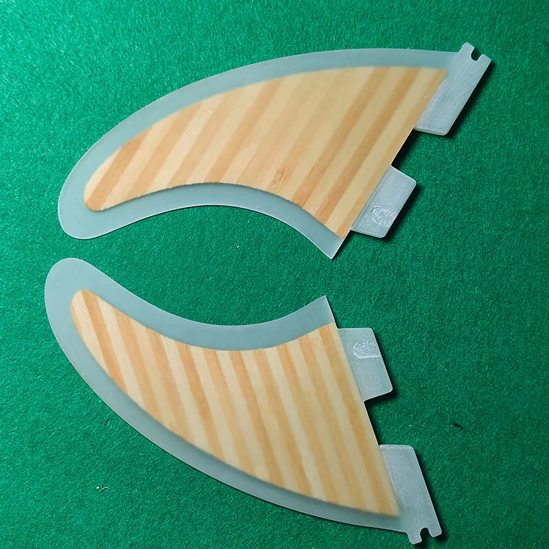 NEW FCS2 S/M Bamboo Surf Fin Eco-Friendly Natural Material Easy Fit for Most Boards Beginner Stability Control, Bamboo Aesthetic