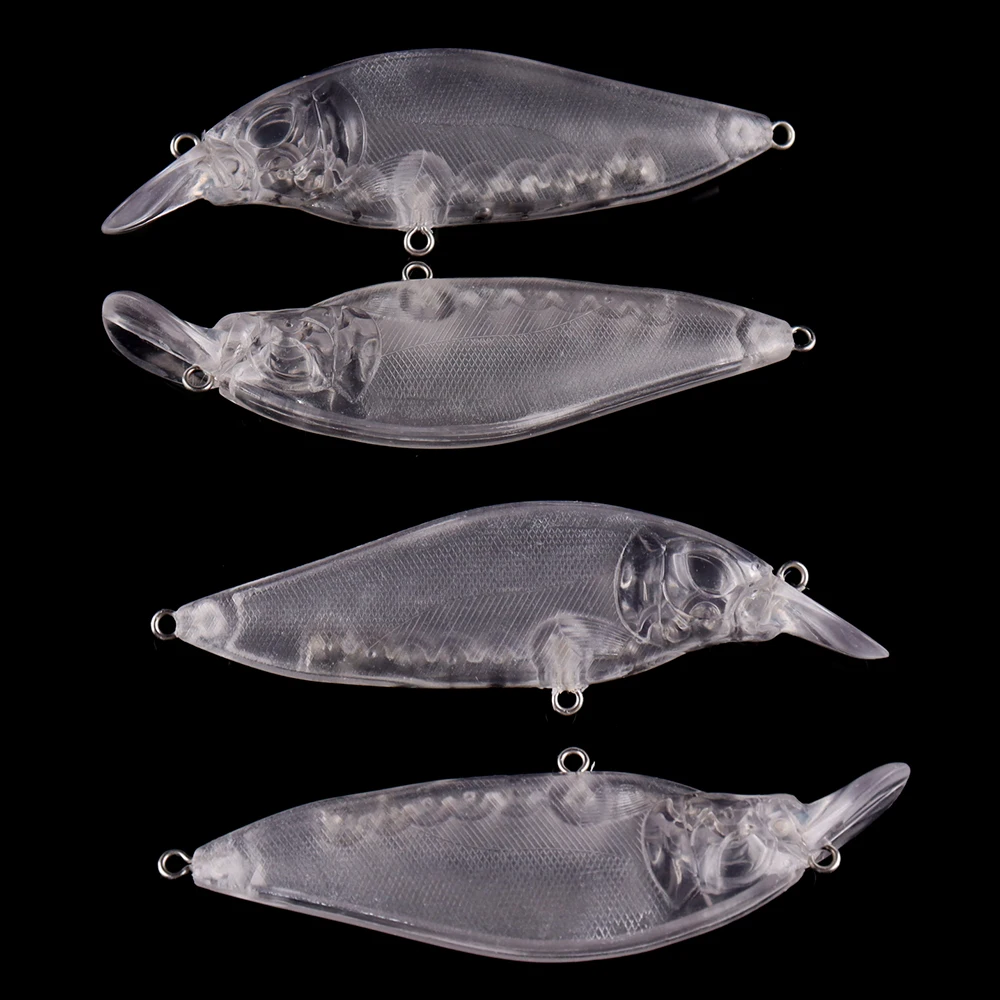 10pcs Unpainted Minnow Baits Floating Short Lip Crankbait DIY Fishing Lures fishing lure