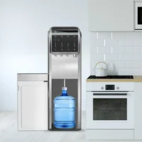 Tube Ice Maker Bottom Load Freestanding Plastic Drinking Hot and Cold Water Dispenser with Ice Maker 1