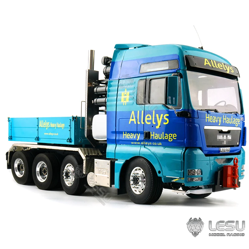 LESU 1/14 simulates truck 8X8 full drive differential lock axle heavy trailer chassis frame Tamiya tractor RC model 3