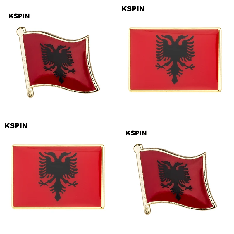 

10pcs a lot Albania flag pin lapel pin badge Brooch Icons