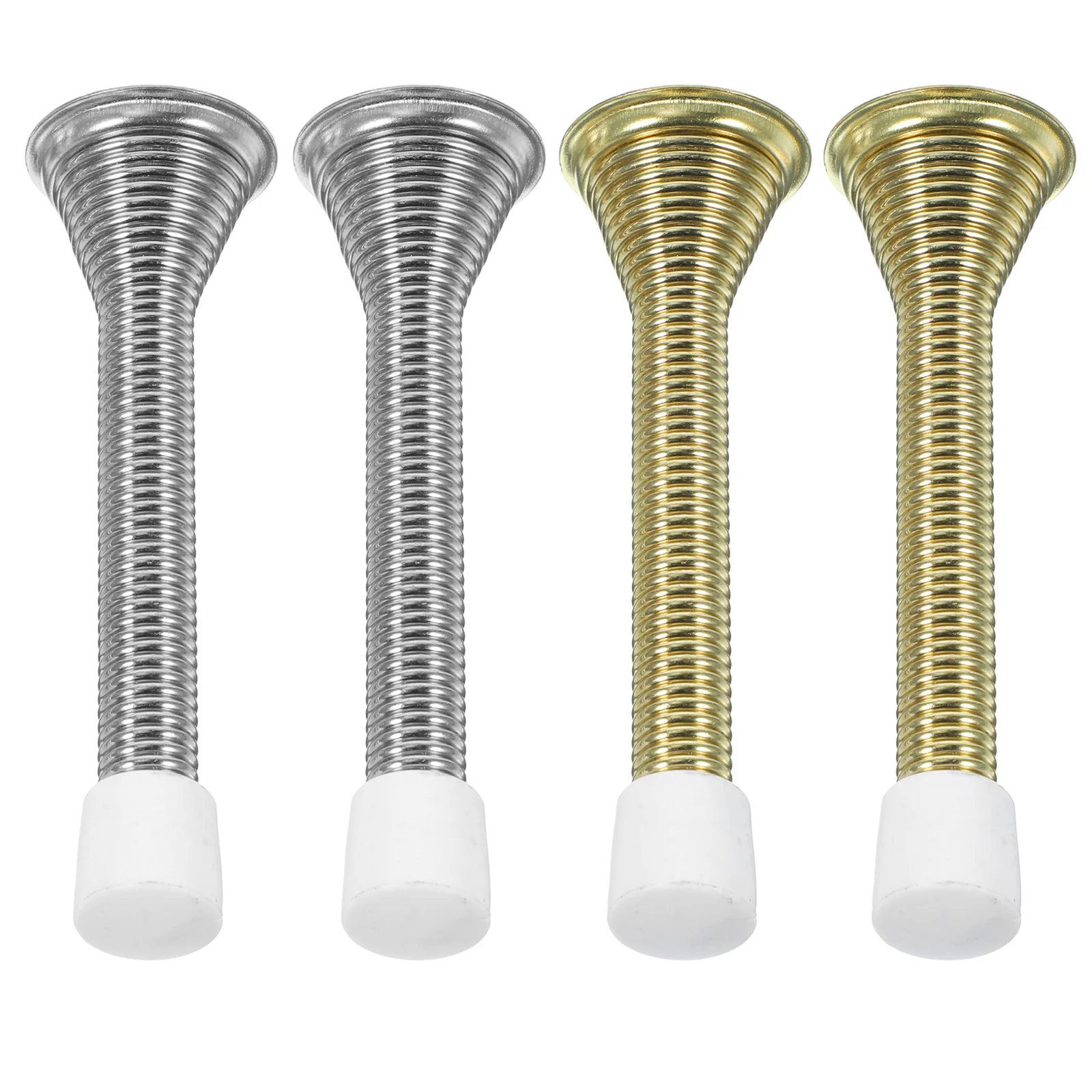 

4 Pcs Decor Vintage Door Stay Decorative Doorstopper Clip Stoppers for of Stainless Steel Spring Child Designed
