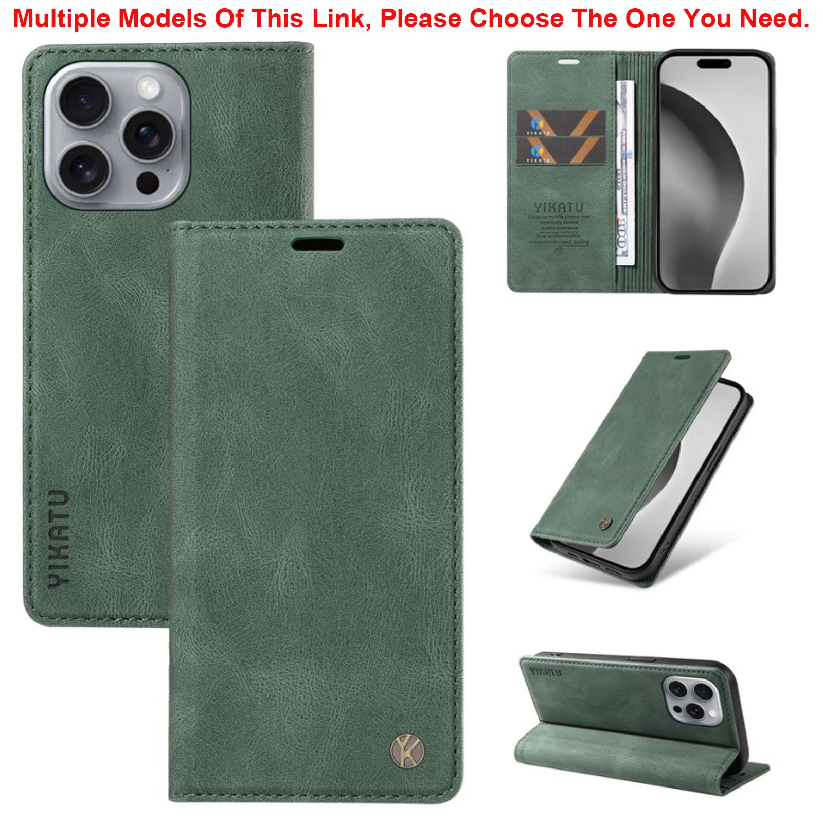 Luxury Leather Wallet Slot Phone Case with Speed Cover Design