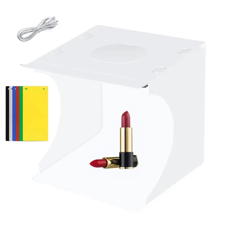 Photo Box Folding Portable Photo Box With LED Lights Light & Soft Professional Lightbox For Jewelry And Product