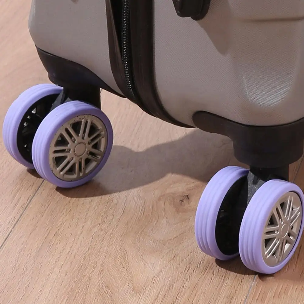 8PCS Luggage Wheels Protector Cover Silicone Wheels Caster Travel Luggage Suitcase Reduce Noise Wheels Guard Cover Accessories