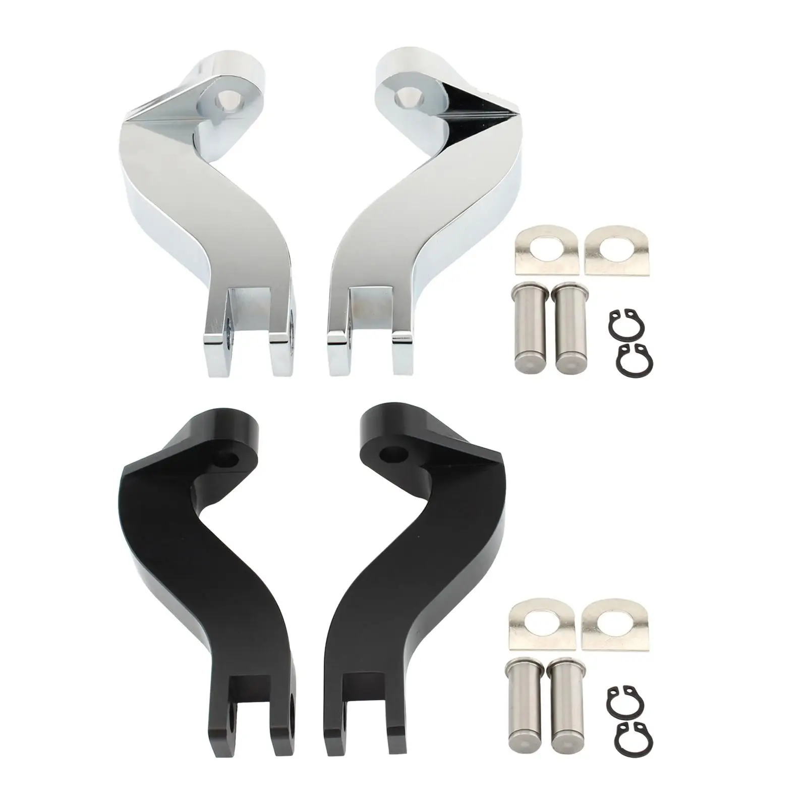 

2x Motorcycle Foot Pegs Mount Kit Fashion Durable Motorbike Repair Parts