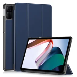 Tri-Fold Stand Tablet Case with Auto Wake/Sleep功能 for Mi Pad 6 Pro 11 inch (Dark blue)