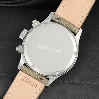 Militado VK61 VK67 montre chronographe à Quartz 39mm 316L boîte en acier inoxydable 3 cadran étanche 100M montre militaire multifonction 6