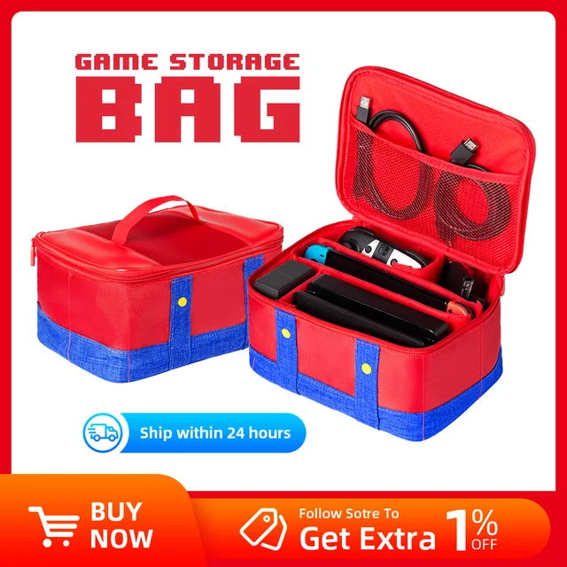 Large Protective Carrying Case for Nintendo Switch 2 OLED, Travel Storage Bag for Accessories 1