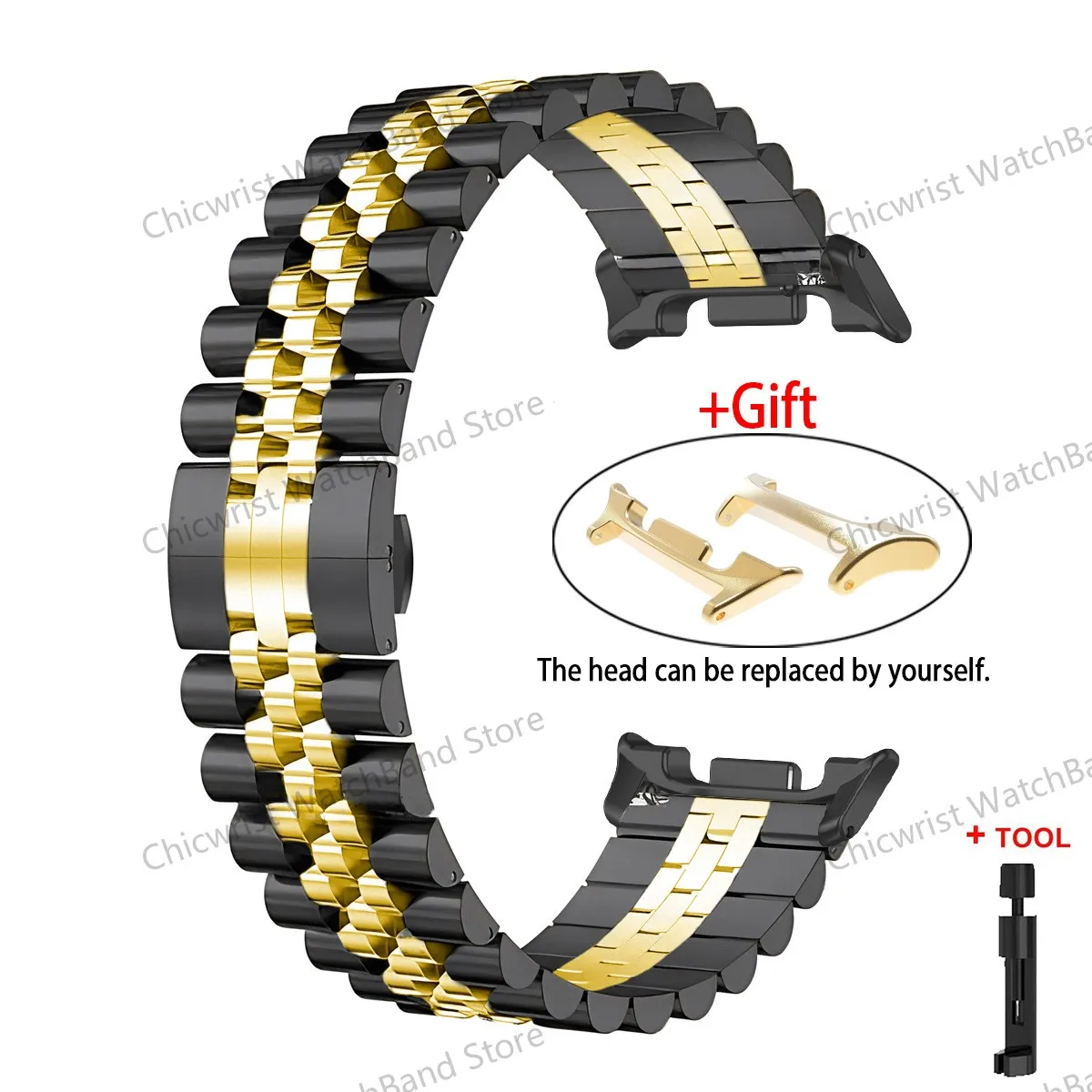 Premium Stainless Steel Metal Strap Bracelet