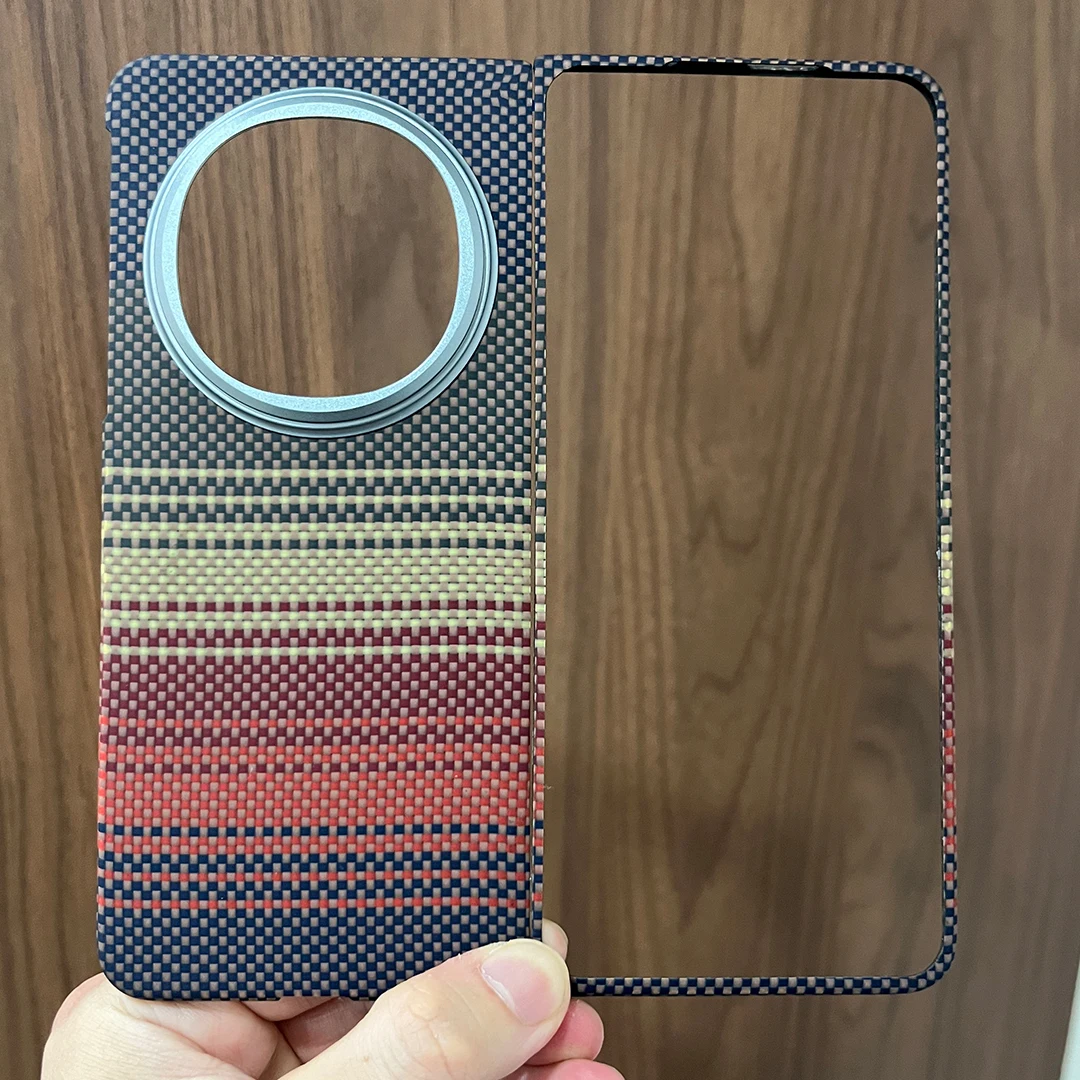 Magnetic 600D Real Aramid Carbon Fiber Phone Case Cover On For