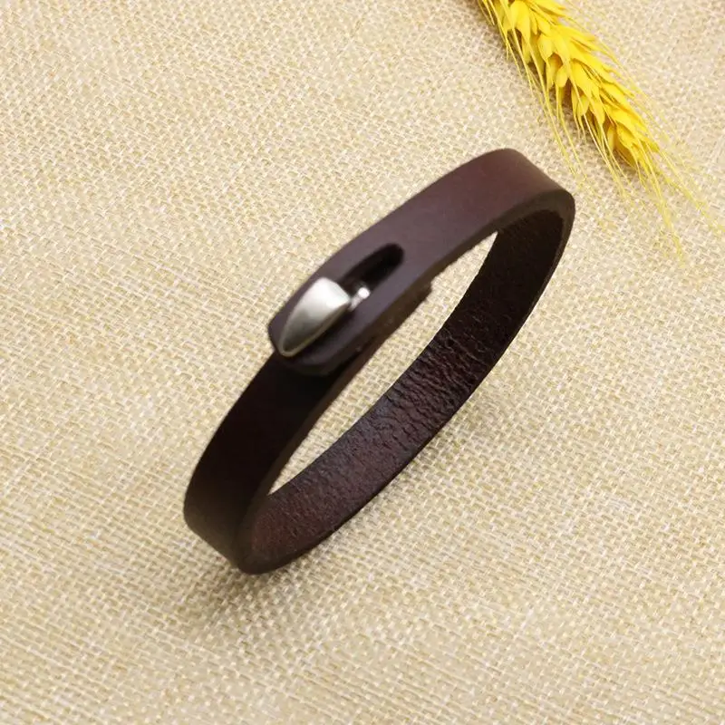 Bangle Bracelet Leather Bracelet Leather Magnetic Bracelet New Fashion Genuine Leather Wrap Cord Cuff Bracelet For Hand Wrist Wristband Men Woman Punk Bangle Couple Jewelry Gift