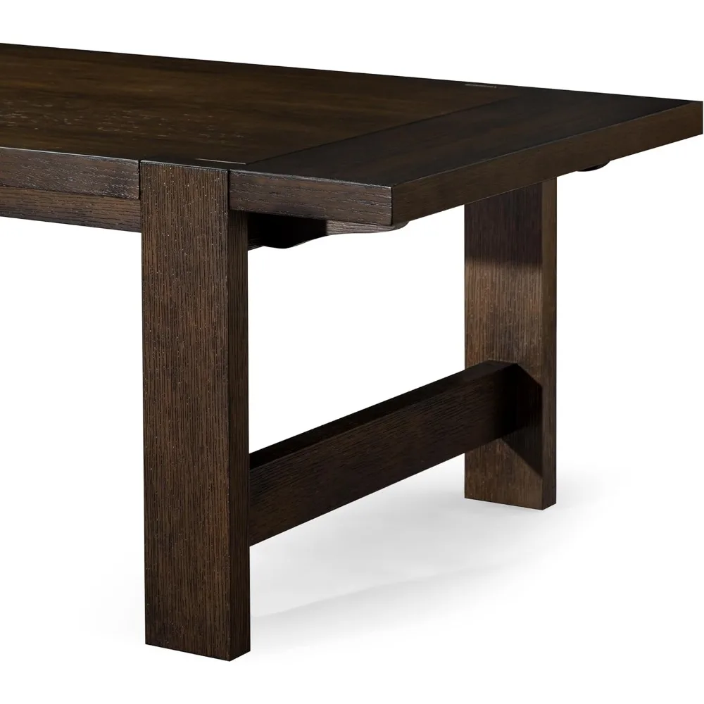 Wood Coffee Table, 48" x 24", Rustic Farmhouse Living Room Furniture, Industrial Modern Room Decor, (Aged Brown) Café Tables 5