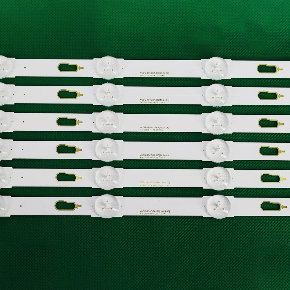 Tira Conduzida Luz de Fundo para V6du490dca 490dcb-r0 Ue49ju7500 Ue49ju6740 Ue49ju6690 Ue49mu6200 Ue49mu6100 Un49ku6300 - Imagem 2
