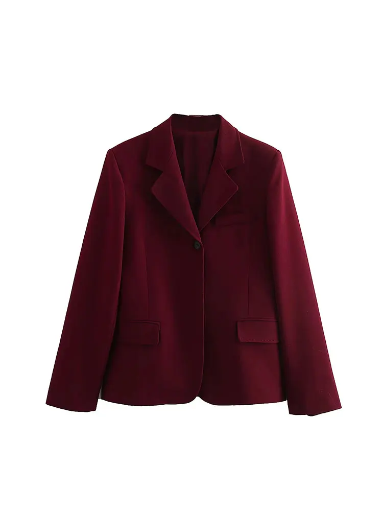 

Nlzgmsj Women Autumn Red Coat Office Lady Suits Jacket Suit Long Sleeve Coats Turn Down Collar Jacket