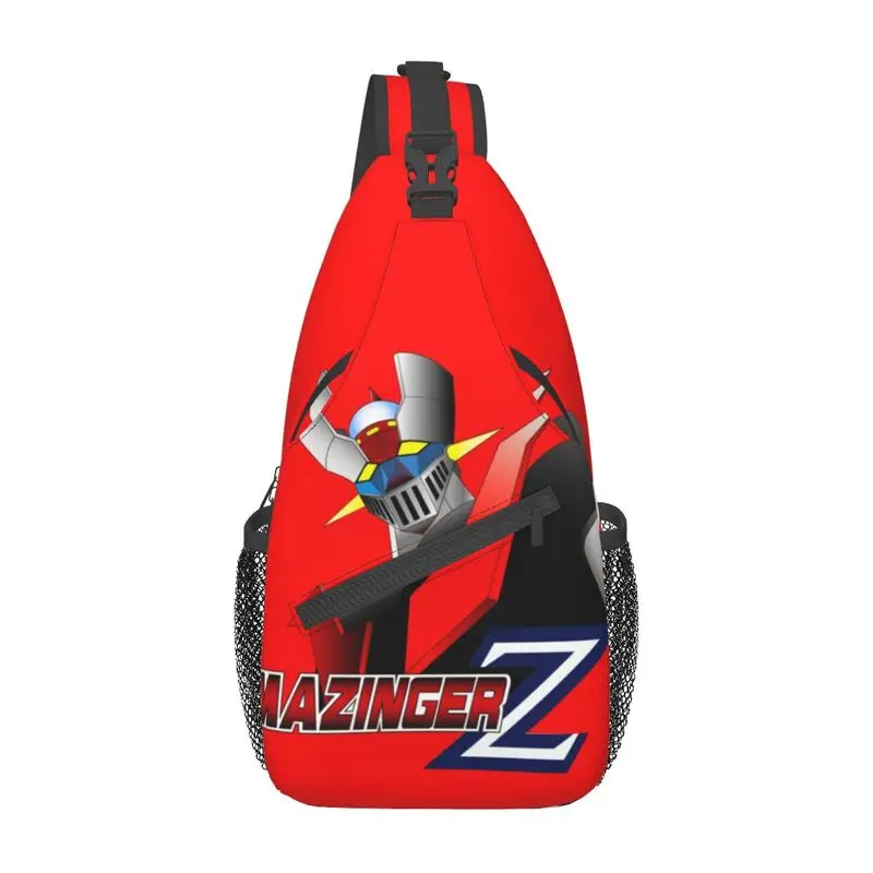 

Customized Mazinger Z Sling Bags Men Fashion UFO Robot Anime Manga Shoulder Crossbody Chest Backpack Traveling Daypack