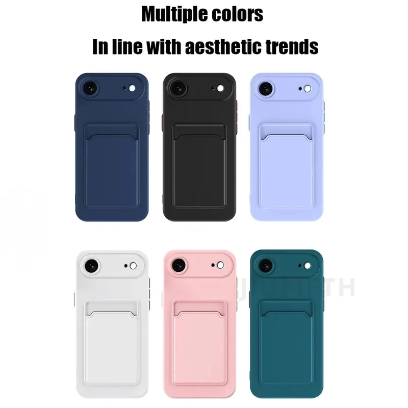 Shockproof Silicone Card Holder Wallet Phone Case - Soft and Durable Protector Cover