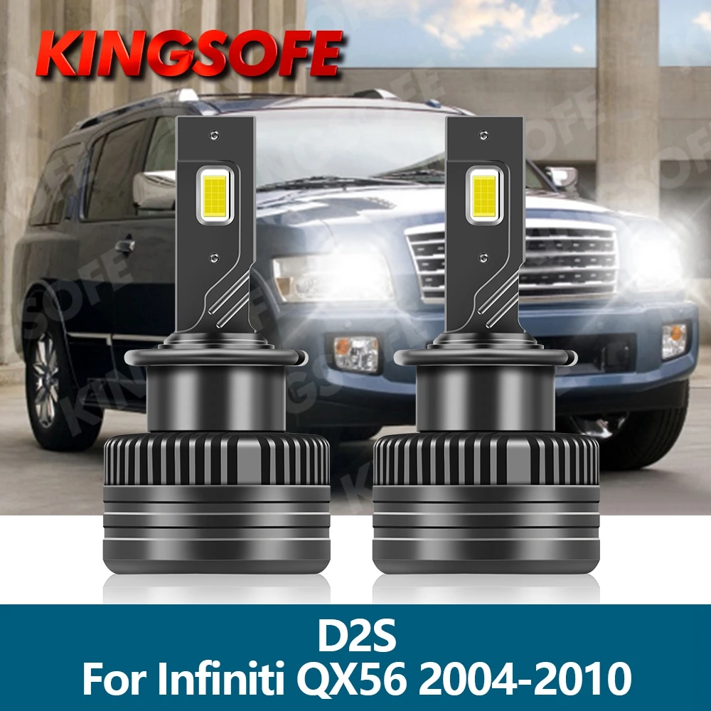 

KINGSOFE LED Headlight Tube HID D2S Lamp 120W 12V CSP Chip Auto Light For Infiniti QX56 2004 2005 2006 2007 2008 2009 2010