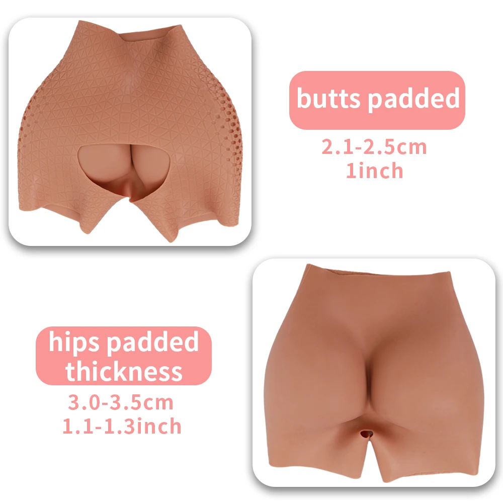 Eyung Silicone Underwear Buttock Thick Hips Silicone Male To Female Bum  Open Crotch Panties Fake Butt Silicone Buttock - AliExpress