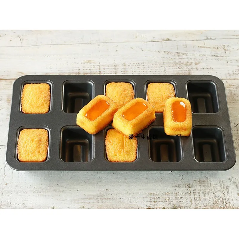 8 Cup Financier Cake Baking Pan Mini Brownie Bite Square Muffin Cupcake  Small Banana Cornbread Loaf Meatloaf Nonstick Tin Tray - AliExpress