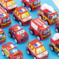 Mini Construction Vehicle Toy Set - 10-Piece Pull-Back Cars (10Pcs Fire Engine)