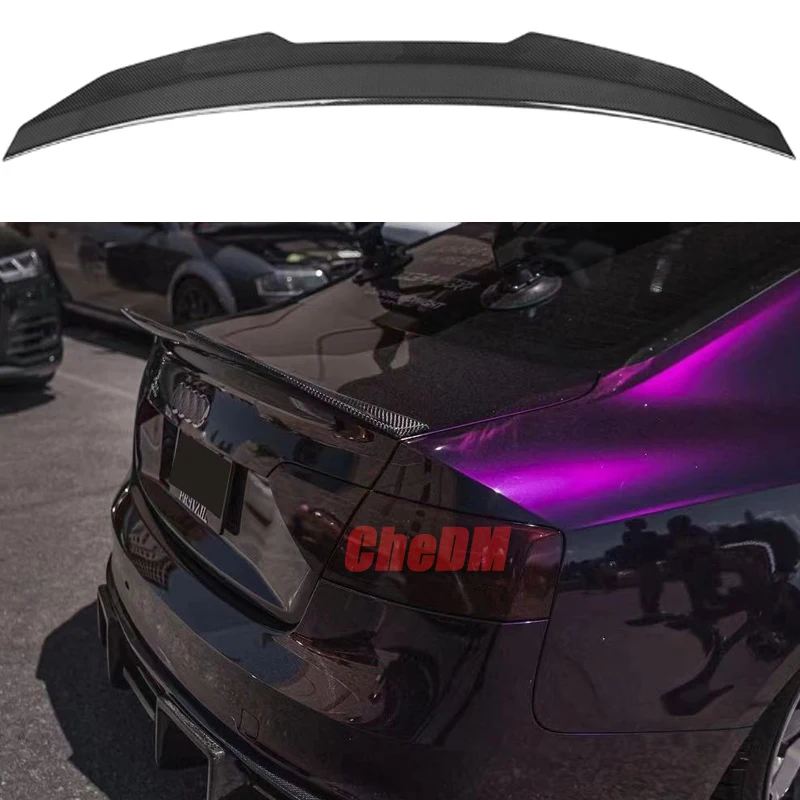 Auto Spoiler Per Audi A5 B8 B8.5 8TA 8T3 2 Porte Sportback PSM Stile Reale materiale in fibra di carbonio Spoiler Posteriore Tronco ala 2009-2016 - Image 4