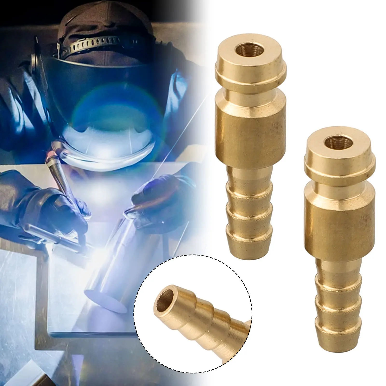 

Heavy duty Quick Connector Adapter for TIG Welding Torch Ideal for damaged connectors 2x Gas & Water Male Adapter