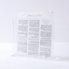Lucite Acrylic Blessing Card and Box Birchas Hamazon Nusach Ashkenaz Acrylic Judaica Bencher Holder with 8pcs Blessing Cards 2