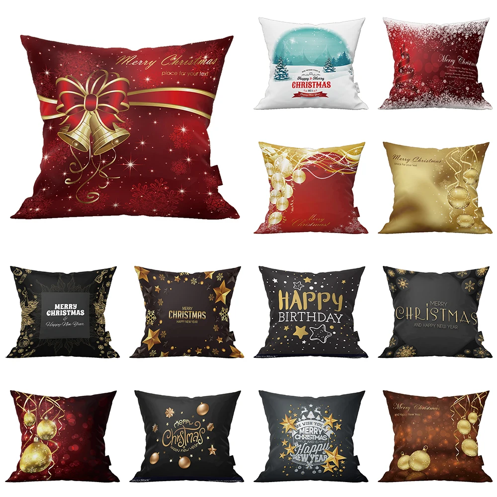 

Home decorative snowflake -like life snowflakes Christmas printed pillowcase polyester set of cushion cover