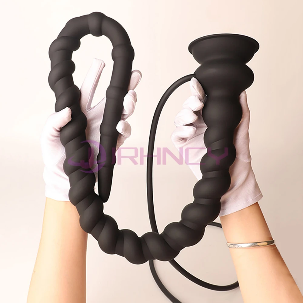 Extra Long Inflatable Anal Plug Prostate Massager For Dilation_voghion.com
