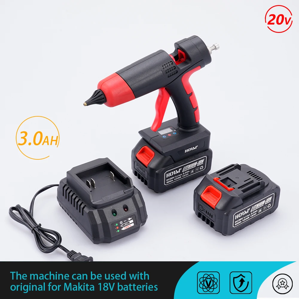 For Milwaukee 18V Li-ion Battery Cordless Hot Glue Gun 7mm Quick Preheat  Hot Melt Glue Gun for Milwaukee 18V for Tool Repair - AliExpress