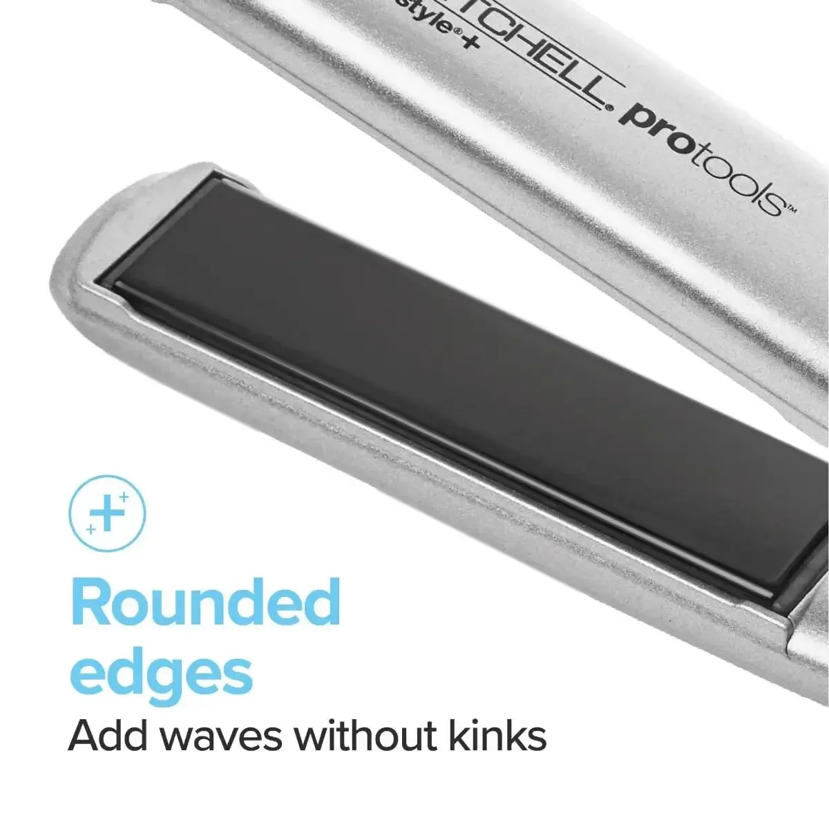 Mitchell Pro Tools Express Ion Style+ 1" Ceramic Flat Iron, Adjustable Heat Settings, For Straightening + Curling