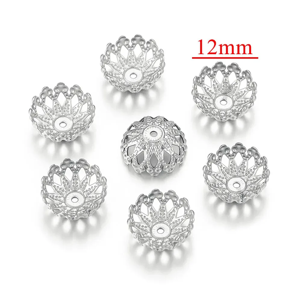 18k Gold Plated Filigree Bead Caps For Jewelry Making Supplies Handmade DIY Beading Accessories 5