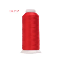 High-Quality 120D/2 Polyester Embroidery Thread - 4,000 Meters - 80 Vibrant Madeira Colors (1637 Foxy Red)