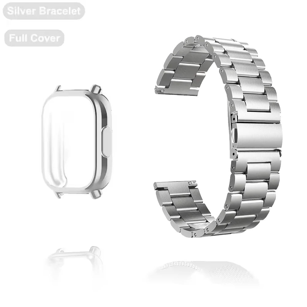 Premium Metal Strap with Protective TPU Case