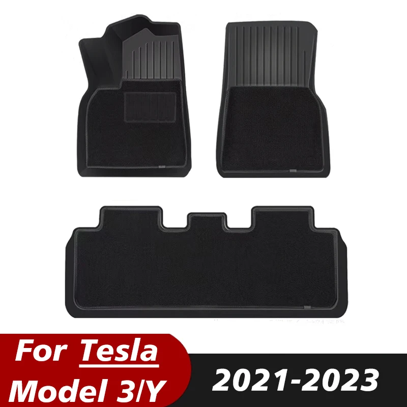 Floor Mats For Tesla Model 3 Y Left Driving All Weather Antislip