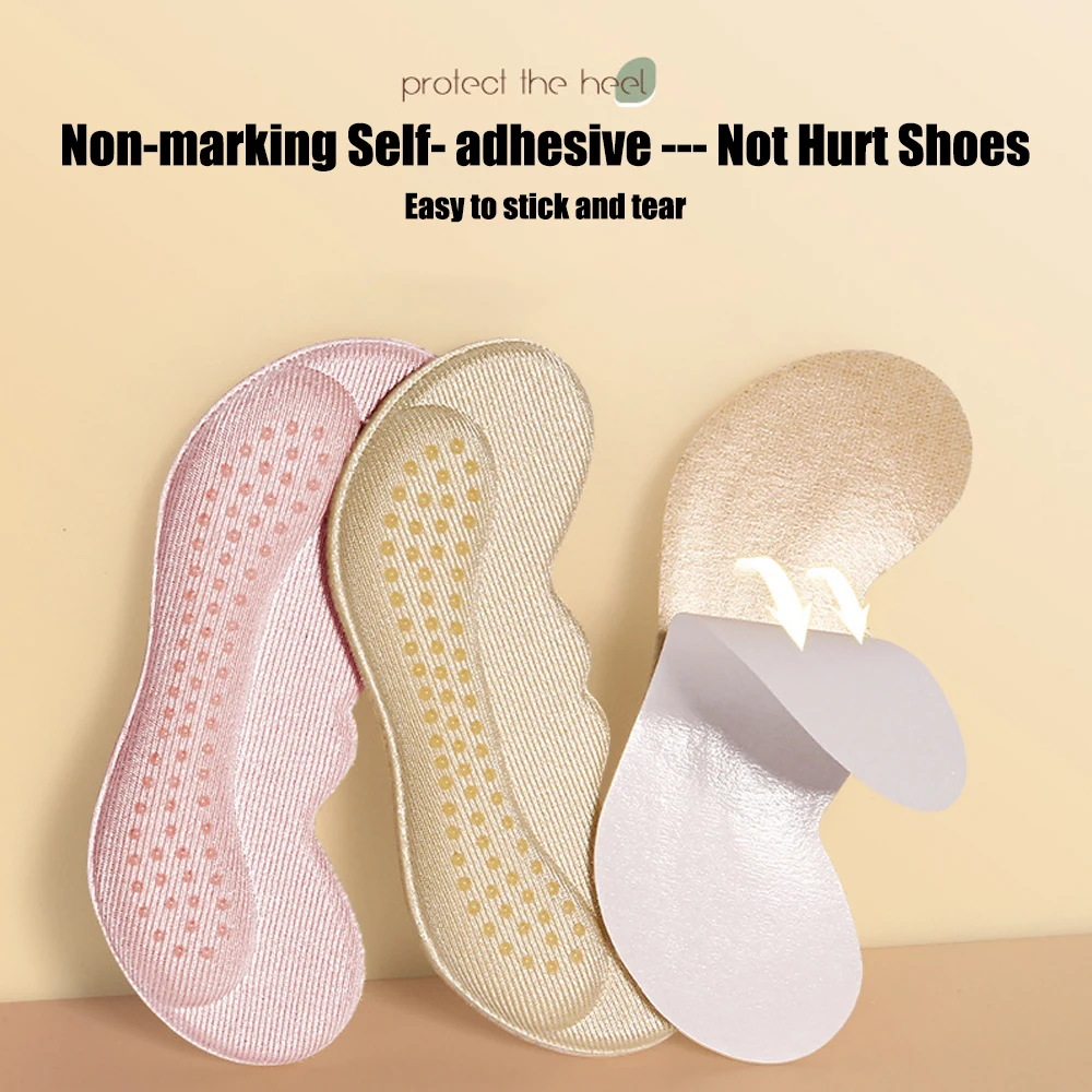 Silicone Heel Pads for Women Shoes Back Sticker Stiletto High Heels Inserts Protector Pain Relief Antiwear Feet Heel Cushion Pad