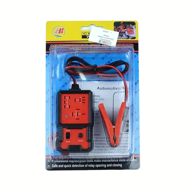 2024 Newest Red Relay Tester 12V Universal Electronic Automotive Car Circuit Detector Battery Checker Auto Repair Tool 5