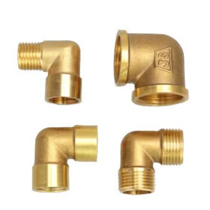 Pipe Fitting Water Pipe Fitting Hose Pipe Fitting 1/8" 1/4" 3/8" 1/2" 3/4" 1" Female x Male Thread 90 Deg Brass Elbow Pipe Fitting Connector Coupler For Water Fuel Copper adapter