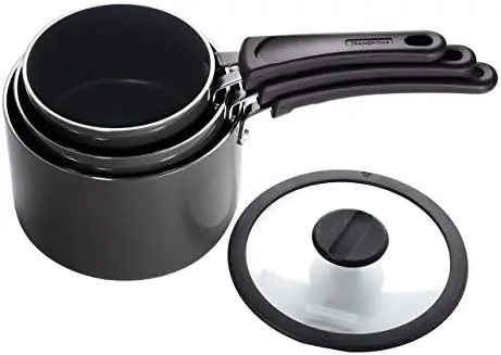 

Nesting Nonstick Sauce Pan Set, 6-Piece, Gray Plate for cooking Accesorios freidora Molde para hornear Silicone for air fryer in