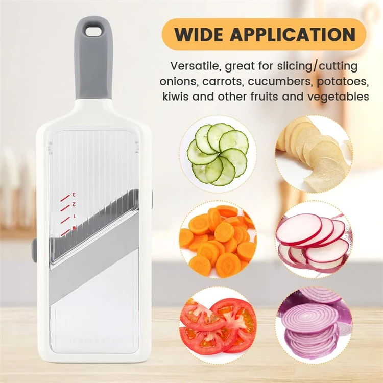 Adjustable Mandoline Vegetable Slicer With Stainless Steel Blade_voghion.com