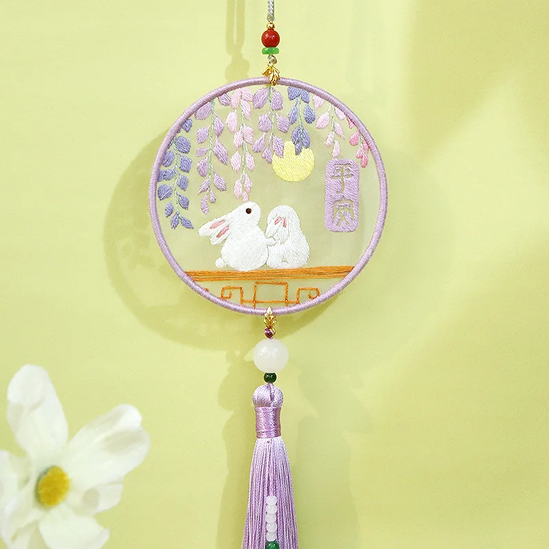 Cross Stitch Kit DIY Hand embroidery Cross-stitch rabbit Needlework mouse Knitting accessorie Material package For adults Jewelry pendant