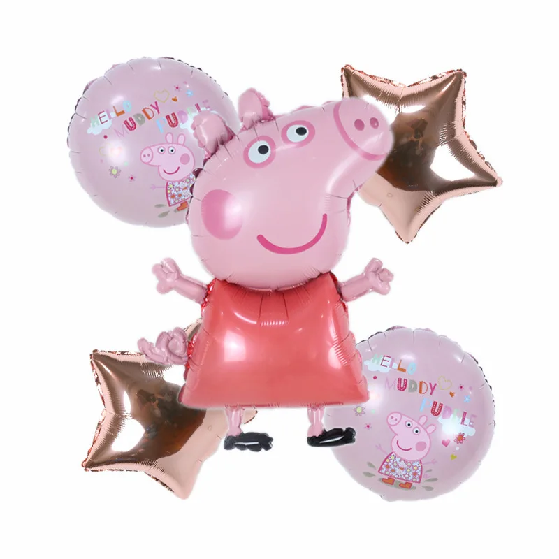 Ensemble de ballons en aluminium Peppa Pig, décoration d