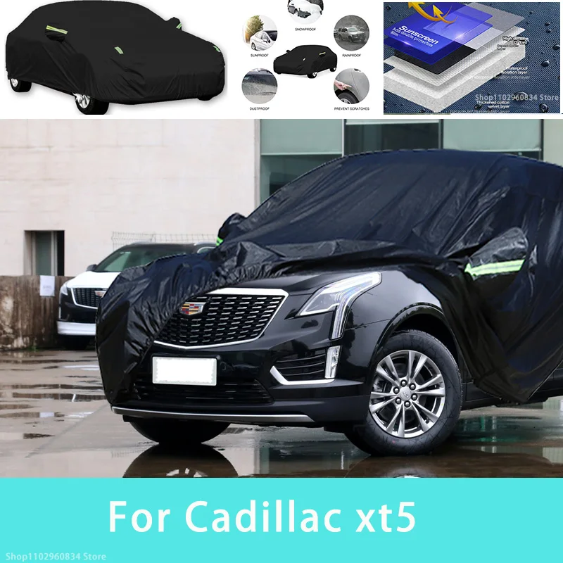 

For Cadillac xt5 Outdoor Protection Full Car Covers Snow Cover Sunshade Waterproof Dustproof Exterior Car accessories