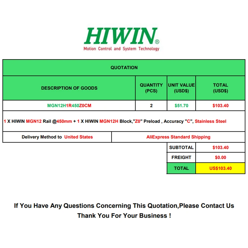 

HIWIN MG Series миниатюрная линейная направляющая Customized 2