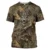 Men's and women's camouflage hunting animal 3D T-shirt, deer, wild boar, wolf print short sleeved shirt, urban fashion 8