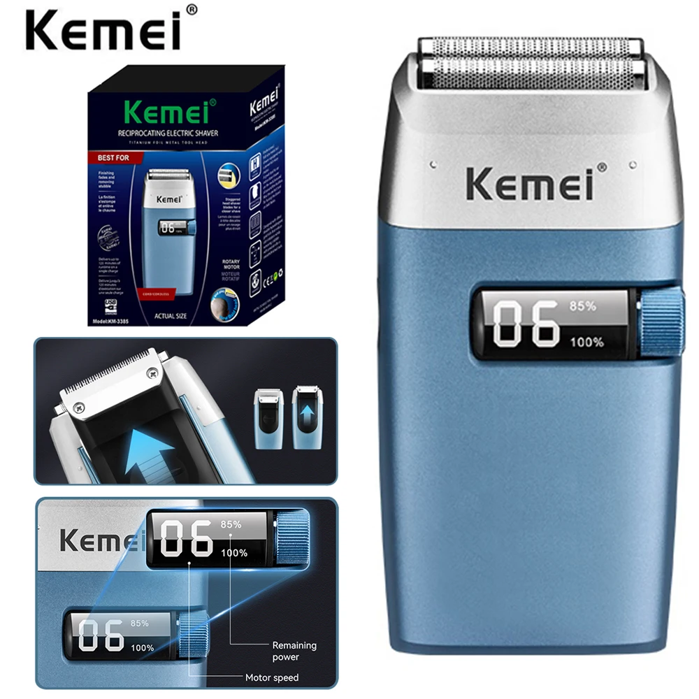 

Kemei Electric Shaver For Men Washable Beard Trimmer Rechargeable Electric Razor For Men Shaver Facial Body Shaving Machine